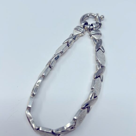 Vintage 925 Milor X Marks The Spot Bracelet in Sterling Silver - Picture 3 of 7